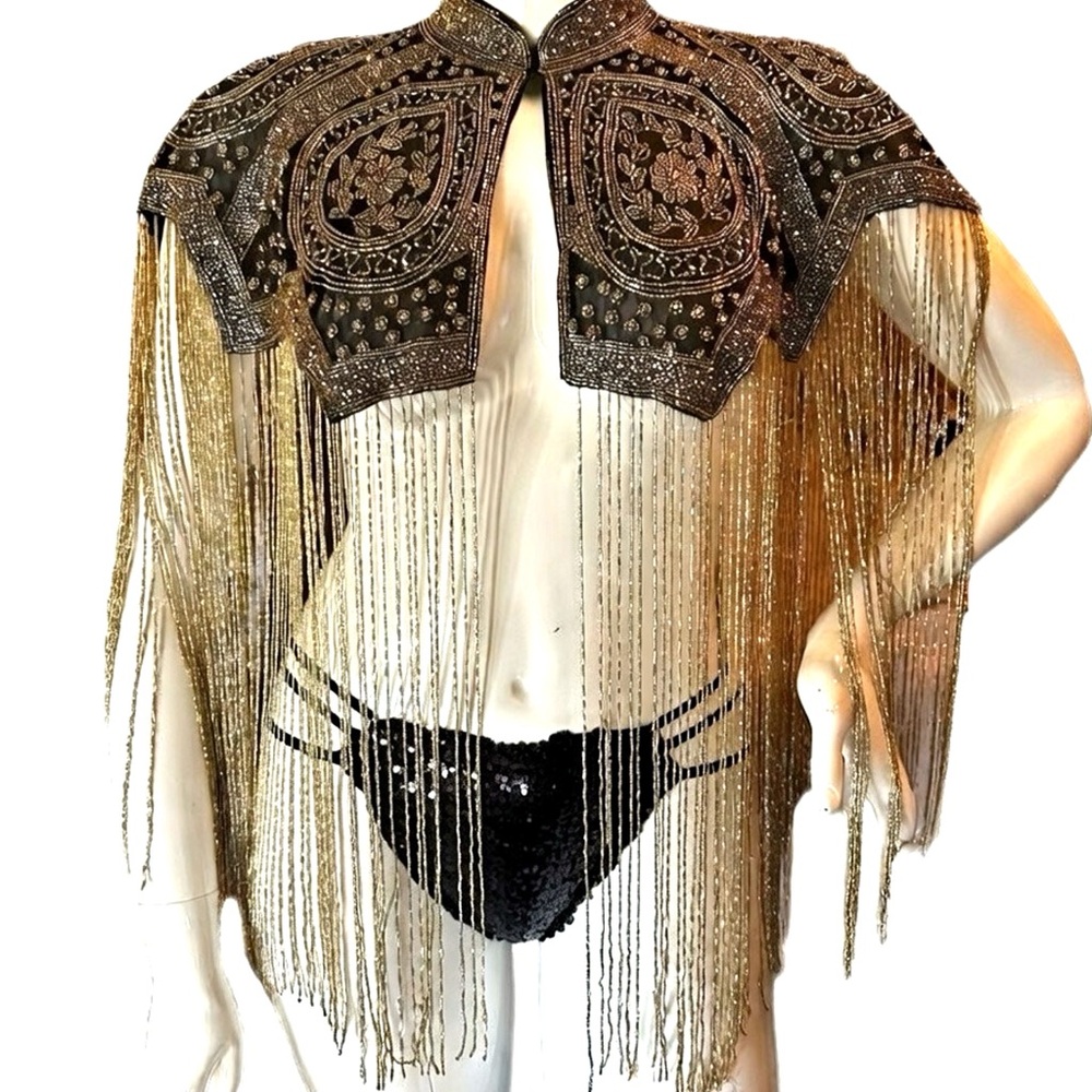 Nasty Gal Beaded Cape Size Med-XL NWT